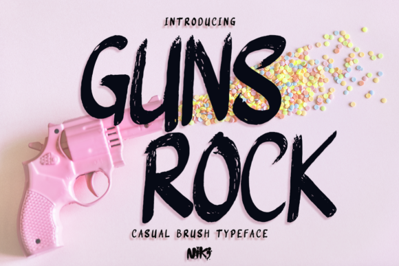 Guns Rock: A Display Font for Editorial Mood and Impact
