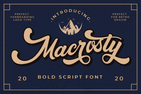 Macrosty: A Vintage Script Font Built for Campaign Impact