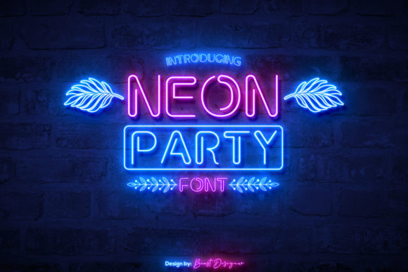 Neon Party: A Font Designed to Stop Traffic
